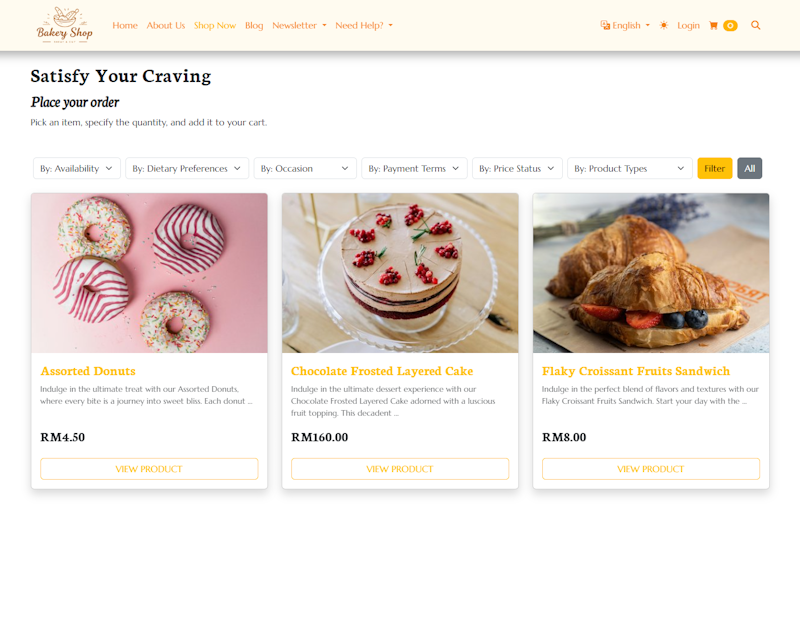 Bakery Store WaaS (Default Language: English)