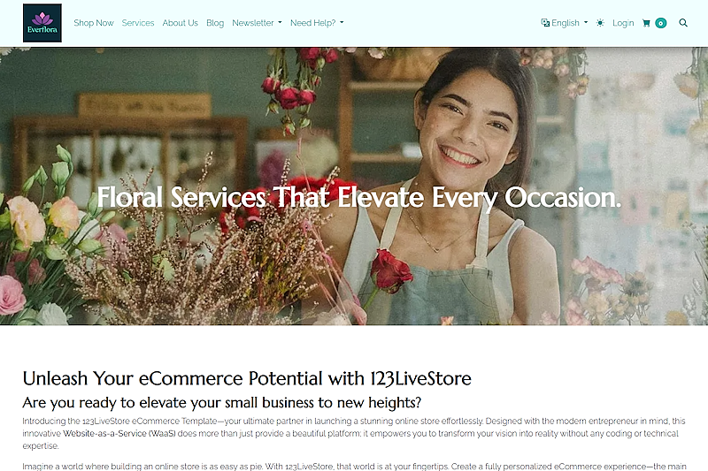 Florist Store WaaS (Default Language: English)